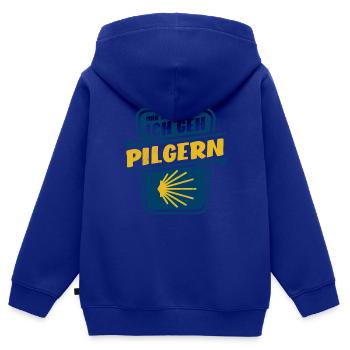 Mir reicht's ich geh Pilgern - Jakobsweg - Kinder Premium Organic Zip Hoodie - Royalblau - Hinten - AI Model Kid Male (0cm)