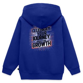 Feiern Sie Journey Honor Growth | Digitale Kunst - Kinder Premium Organic Zip Hoodie - Royalblau - Hinten - AI Model Kid Male (0cm)