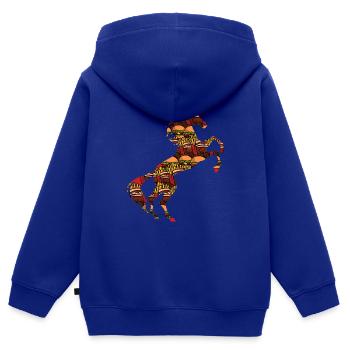 Junk Food Einhorn TShirt Ungesunde Lebensmittel Magisch - Kinder Premium Organic Zip Hoodie - Royalblau - Hinten - AI Model Kid Male (0cm)