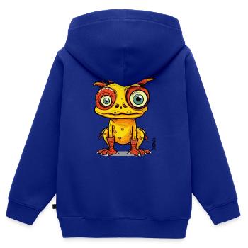 Fantasy Cartoon Monster Kreatur - Kinder Premium Organic Zip Hoodie - Royalblau - Hinten - AI Model Kid Male (0cm)