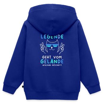 Fachabi Geschafft 2024 Fachabitur Bestanden - Kinder Premium Organic Zip Hoodie - Royalblau - Hinten - AI Model Kid Male (0cm)