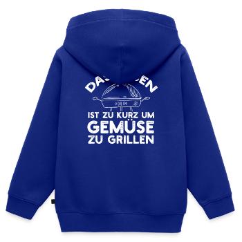 Erweitern Sie Ihr Grillspiel Mit Exklusivem Design - Kinder Premium Organic Zip Hoodie - Royalblau - Hinten - AI Model Kid Male (0cm)