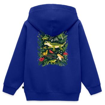 Biodiversität Erhaltung Tropische Fauna - Kinder Premium Organic Zip Hoodie - Royalblau - Hinten - AI Model Kid Male (0cm)