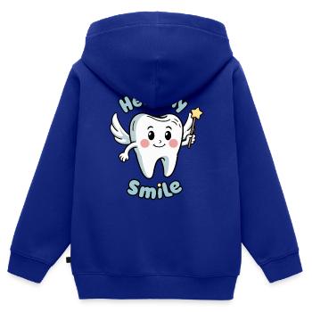 TOOTH FAIRY - Kids Premium Organic Zip-up Hoodie - royal blue - Back - AI Model Kid Male (0cm)