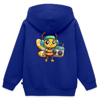 BUGS - Kids Premium Organic Zip-up Hoodie - royal blue - Back - AI Model Kid Male (0cm)