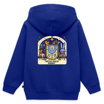 Fantasy Realm Resident - Kinder Premium Organic Zip Hoodie - Royalblau - Hinten - AI Model Kid Male (0cm)