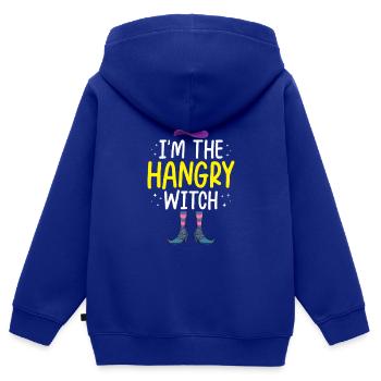 Je suis la sorcière affamée - Sweat Premium à capuche zippé enfant bio - bleu roi - Dos - AI Model Kid Male (0cm)