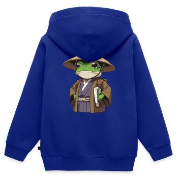 japanischer Geisterfrosch Matsumoto Hoji Frosch - Kinder Premium Organic Zip Hoodie - Royalblau - Hinten - AI Model Kid Male (0cm)