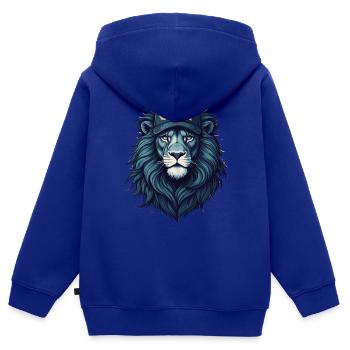 Grit Detroit - Kids Premium Organic Zip-up Hoodie - royal blue - Back - AI Model Kid Male (0cm)