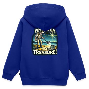 METALLDETEKTOREN - Kinder Premium Organic Zip Hoodie - Royalblau - Hinten - AI Model Kid Male (0cm)