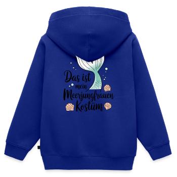 Das ist mein Meerjungfrauen Kostüm - Kinder Premium Organic Zip Hoodie - Royalblau - Hinten - AI Model Kid Male (0cm)