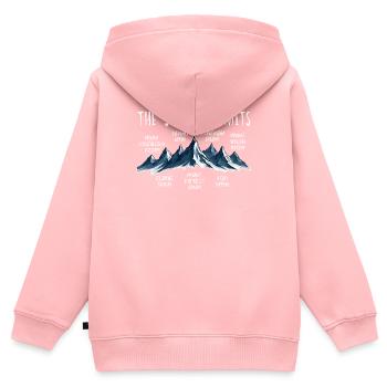 Seven Summits Kosciuszko - Kinder Premium Organic Zip Hoodie - Rosa - Hinten - AI Model Kid Female (0cm)