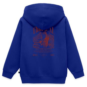 Grenouille arboricole aux yeux rouges Amphibien de la forêt tropicale - Sweat Premium à capuche zippé enfant bio - bleu roi - Dos - AI Model Kid Male (0cm)