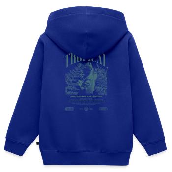 Grenouille arboricole aux yeux rouges Amphibien de la forêt tropicale - Sweat Premium à capuche zippé enfant bio - bleu roi - Dos - AI Model Kid Male (0cm)
