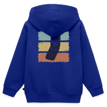 Klassisches Klapphandy, Vintage-Handy, Handy - Kinder Premium Organic Zip Hoodie - Royalblau - Hinten - AI Model Kid Male (0cm)