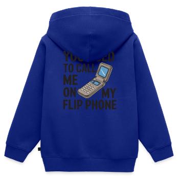 Klassisches Klapphandy, Vintage-Handy, Handy - Kinder Premium Organic Zip Hoodie - Royalblau - Hinten - AI Model Kid Male (0cm)
