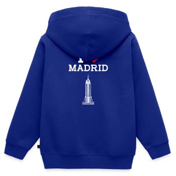 Ich liebe Madrid Spanien Liebhaber Empire Coole Staatsflagge - Kinder Premium Organic Zip Hoodie - Royalblau - Hinten - AI Model Kid Male (0cm)