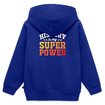 Geschichte Historiker Historisch - Kinder Premium Organic Zip Hoodie - Royalblau - Hinten - AI Model Kid Male (0cm)