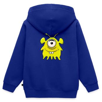 Monsters from outer space - Kids Premium Organic Zip-up Hoodie - royal blue - Back - AI Model Kid Male (0cm)