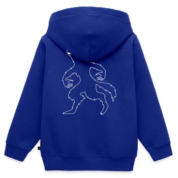 werwolf - Kinder Premium Organic Zip Hoodie - Royalblau - Hinten - AI Model Kid Male (0cm)