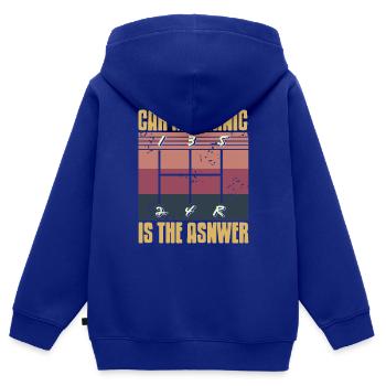 Car Mechanic Is the Answer Manual Gear Humor - Kinder Premium Organic Zip Hoodie - Royalblau - Hinten - AI Model Kid Male (0cm)