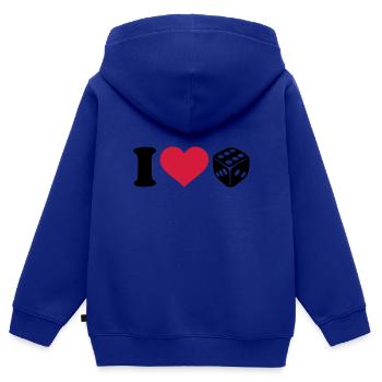 cube - Kids Premium Organic Zip-up Hoodie - royal blue - Back - AI Model Kid Male (0cm)