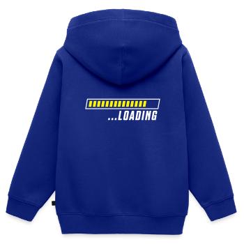 loading bar icon - Kids Premium Organic Zip-up Hoodie - royal blue - Back - AI Model Kid Male (0cm)