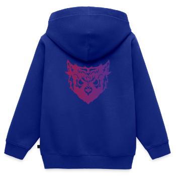 Eule mit bösem Blick Uhu Vogel Geschenk - Kinder Premium Organic Zip Hoodie - Royalblau - Hinten - AI Model Kid Male (0cm)