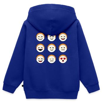 Sushi emotions - Kinder Premium Organic Zip Hoodie - Royalblau - Hinten - AI Model Kid Male (0cm)