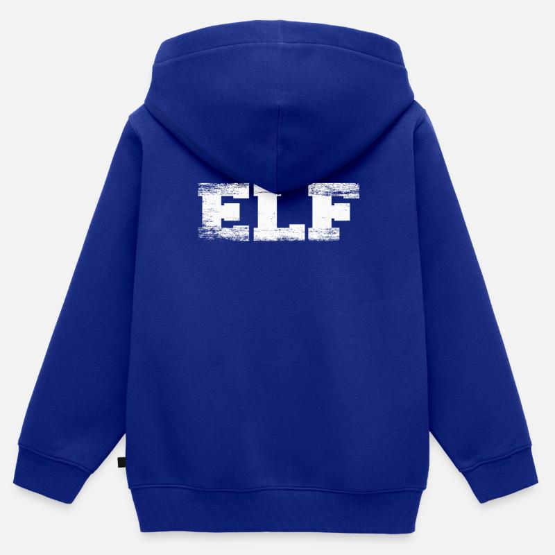 11 cadeau de mariage d'anniversaire onze - Sweat Premium à capuche zippé enfant bio - bleu roi