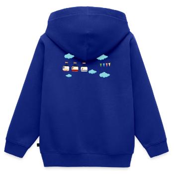 Gondola holiday skiing cable car - Kids Premium Organic Zip-up Hoodie - royal blue - Back - AI Model Kid Male (0cm)
