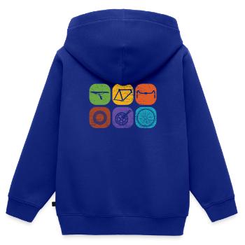 bicycle - Kids Premium Organic Zip-up Hoodie - royal blue - Back - AI Model Kid Male (0cm)
