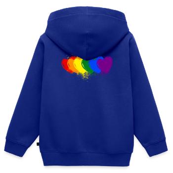Gay Homosexuell LGBT - Kinder Premium Organic Zip Hoodie - Royalblau - Hinten - AI Model Kid Male (0cm)