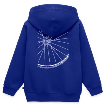 Fahrrad Speichen Motiv Radfahrer Bike - Kinder Premium Organic Zip Hoodie - Royalblau - Hinten - AI Model Kid Male (0cm)