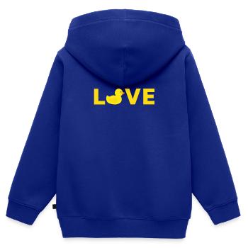 Badeente Gummiente - Kinder Premium Organic Zip Hoodie - Royalblau - Hinten - AI Model Kid Male (0cm)