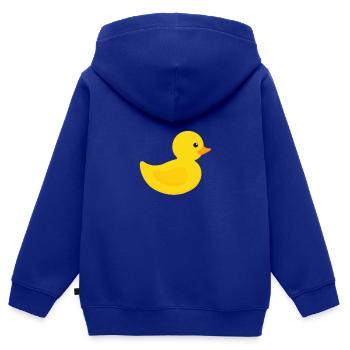 Badeente Gummiente - Kinder Premium Organic Zip Hoodie - Royalblau - Hinten - AI Model Kid Male (0cm)