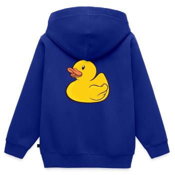 Badeente Gummiente - Kinder Premium Organic Zip Hoodie - Royalblau - Hinten - AI Model Kid Male (0cm)