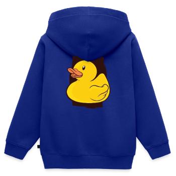 Badeente Gummiente - Kinder Premium Organic Zip Hoodie - Royalblau - Hinten - AI Model Kid Male (0cm)