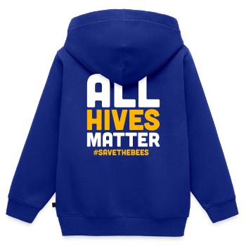 Funny Beekeeping Design Quote All Hives Matters - Kinder Premium Organic Zip Hoodie - Royalblau - Hinten - AI Model Kid Male (0cm)