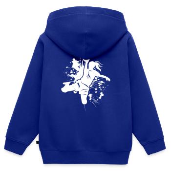 frauen handball girl hand ball sport shirt motiv w - Kinder Premium Organic Zip Hoodie - Royalblau - Hinten - AI Model Kid Male (0cm)