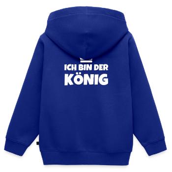 Ich Bin Der König - Kinder Premium Organic Zip Hoodie - Royalblau - Hinten - AI Model Kid Male (0cm)