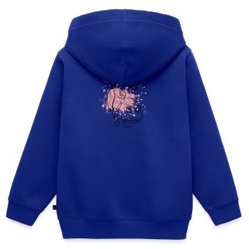 Nilpferd - Kinder Premium Organic Zip Hoodie - Royalblau - Hinten - AI Model Kid Male (0cm)