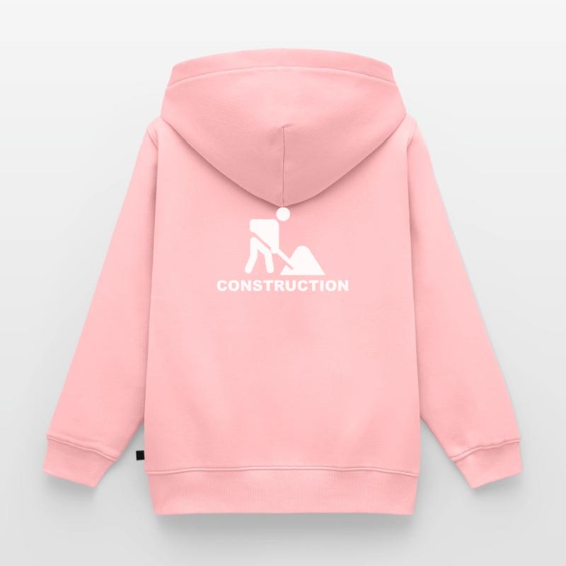 Construction /Construction /Construction /Conversion /Help Kids Premium Organic Zip-up Hoodie