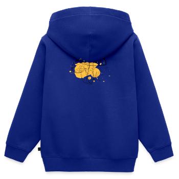 Champignon | un dessin au trait - Sweat Premium à capuche zippé enfant bio - bleu roi - Dos - AI Model Kid Male (0cm)