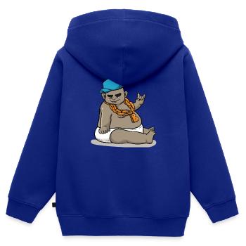 Rapper Baby - Kinder Premium Organic Zip Hoodie - Royalblau - Hinten - AI Model Kid Male (0cm)
