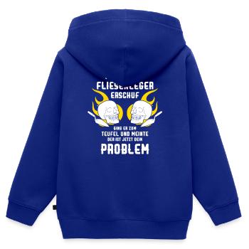 Fliesenleger Meister Lehrling - Kinder Premium Organic Zip Hoodie - Royalblau - Hinten - AI Model Kid Male (0cm)
