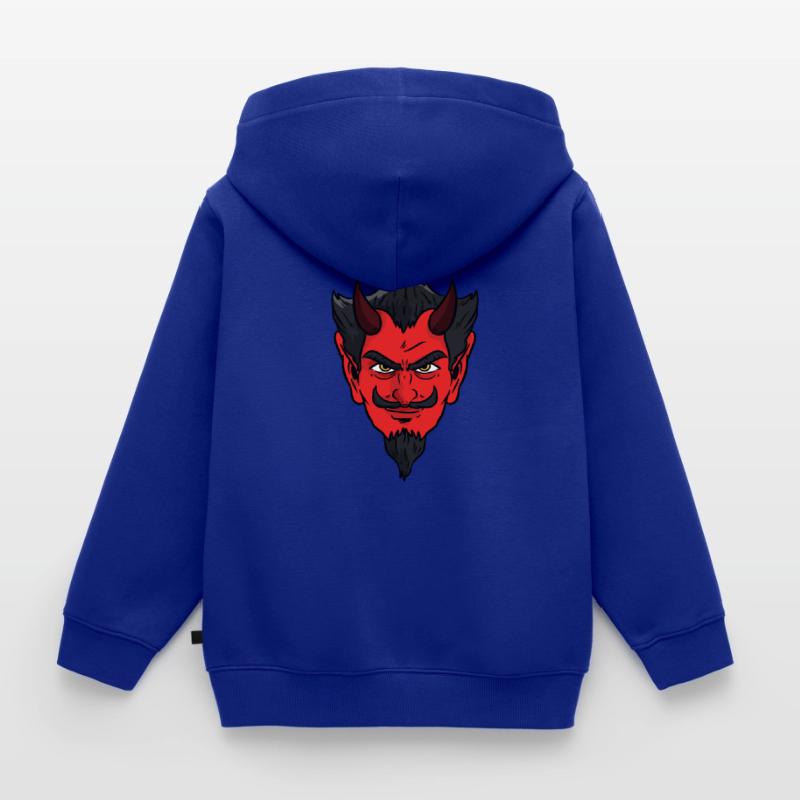 Devil Face Kids Premium Organic Zip-up Hoodie