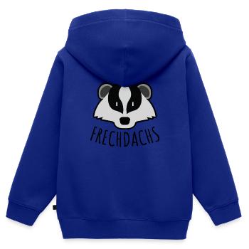 Frechdachs Tier Zoo - Kinder Premium Organic Zip Hoodie - Royalblau - Hinten - AI Model Kid Male (0cm)