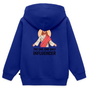 Jesus The One And Only Influncer - Kinder Premium Organic Zip Hoodie - Royalblau - Hinten - AI Model Kid Male (0cm)