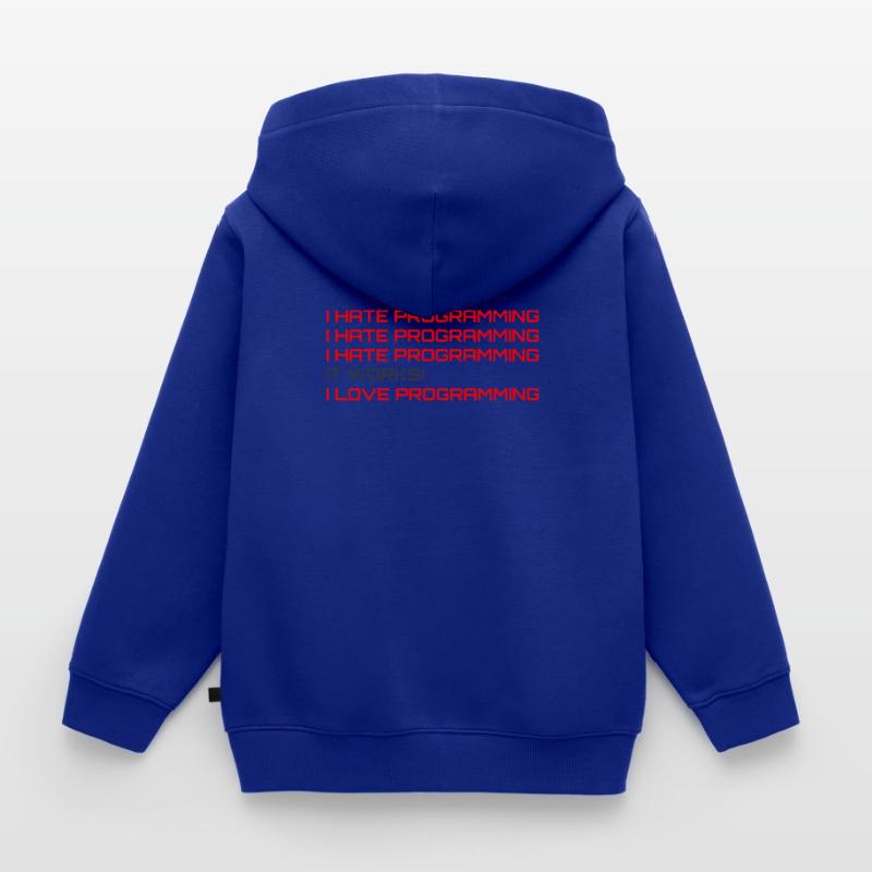 Programmeur informatique Codeurs Software Engineers Gift Sweat Premium à capuche zippé enfant bio